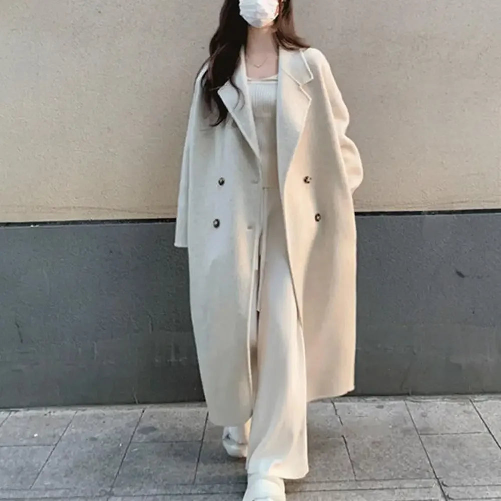 Womens Double-Breasted Trench Coat