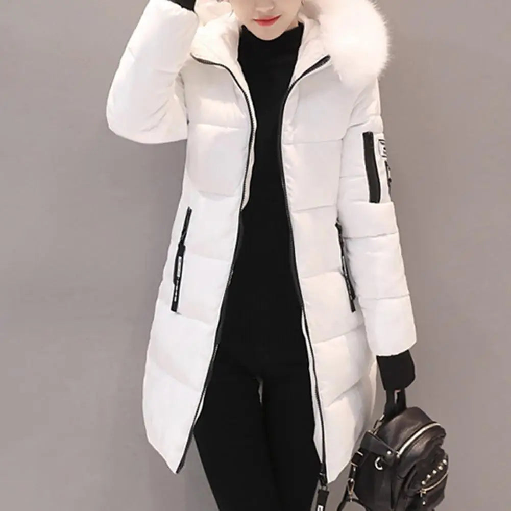 Winter Coat Fur Collar, Thick Cotton Parka Jacket