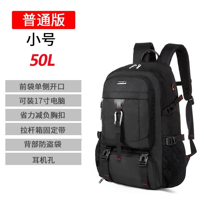 Large Waterproof Travel Backpack with Shoe Compartment - 50L/80L