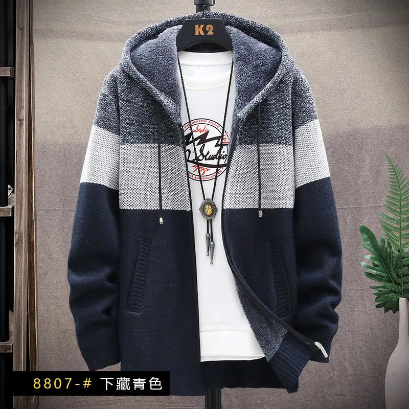 New Fleece Cardigan Zipper Mens