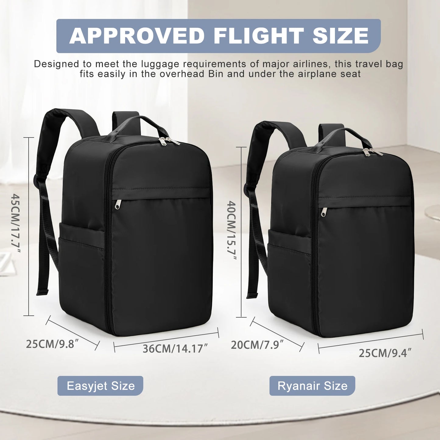 Travel & Laptop Backpack - Cabin Bag 40x20x25